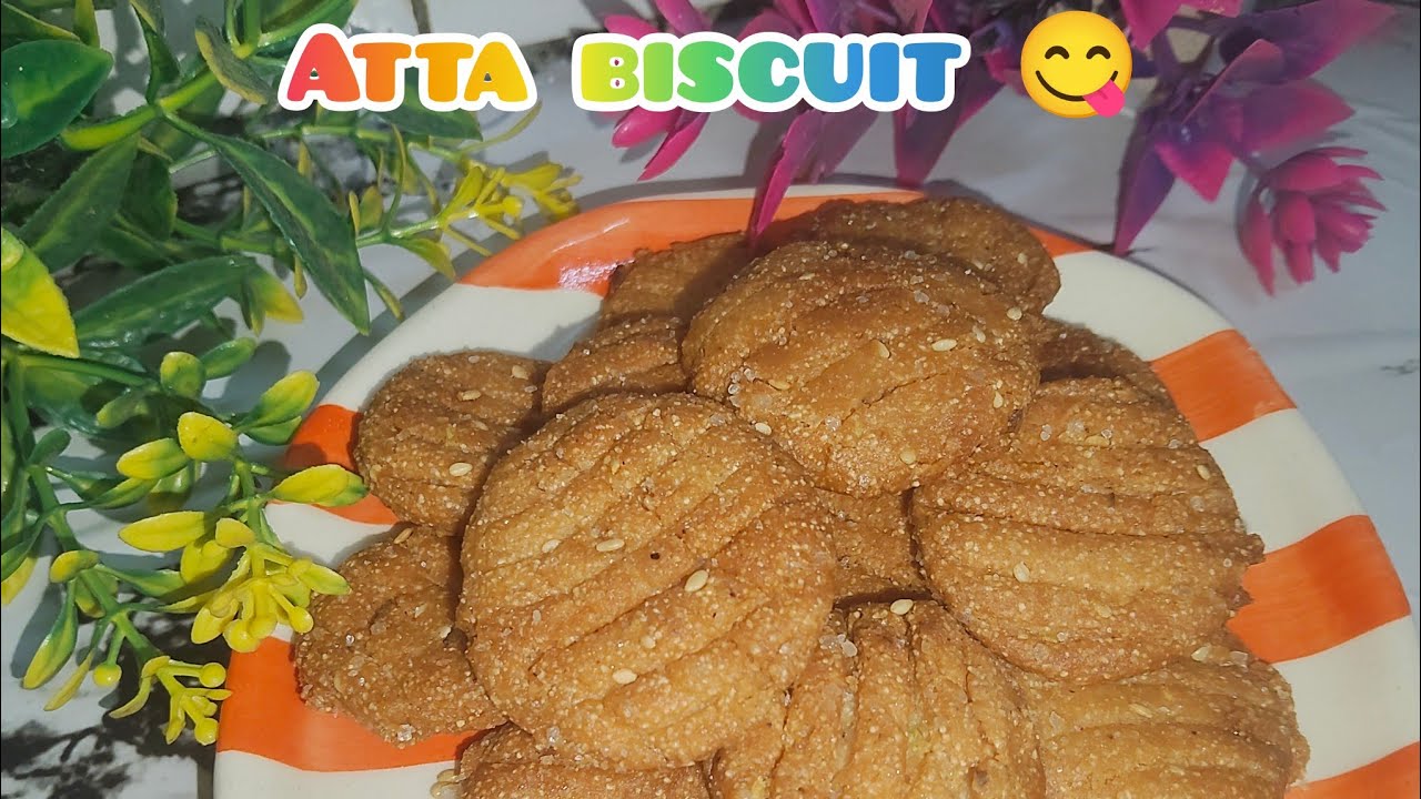 Desi Atta Biscuits Recipe l Without Oven  Biscuit 🍪 No Maida Biscuit #recipe #food #cookingrecipes 