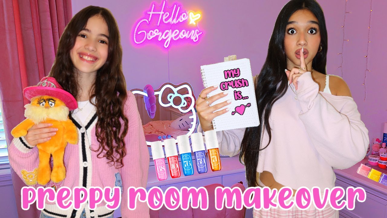BELLA'S PREPPY PINK ROOM MAKEOVER!💗🎀