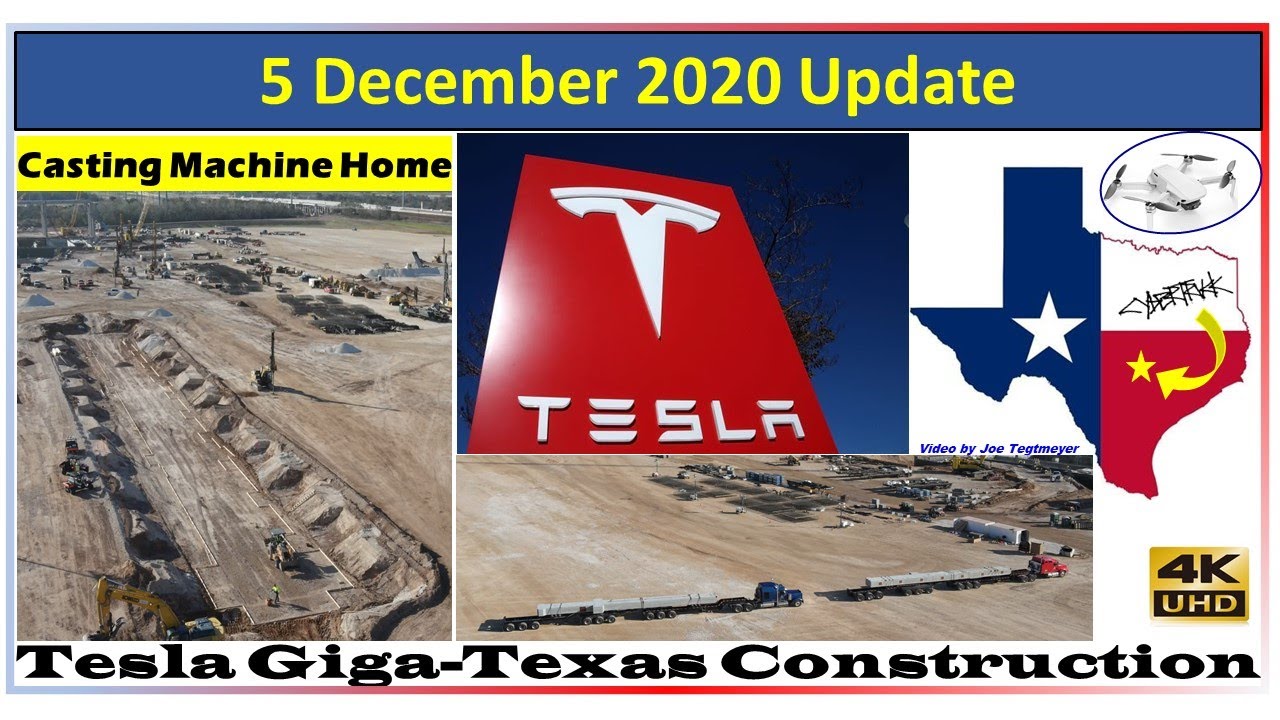 Tesla Gigafactory Texas, 5 декабря 2020 г., новости о строительстве завода Cyber ​​Truck и Model Y (09:00)