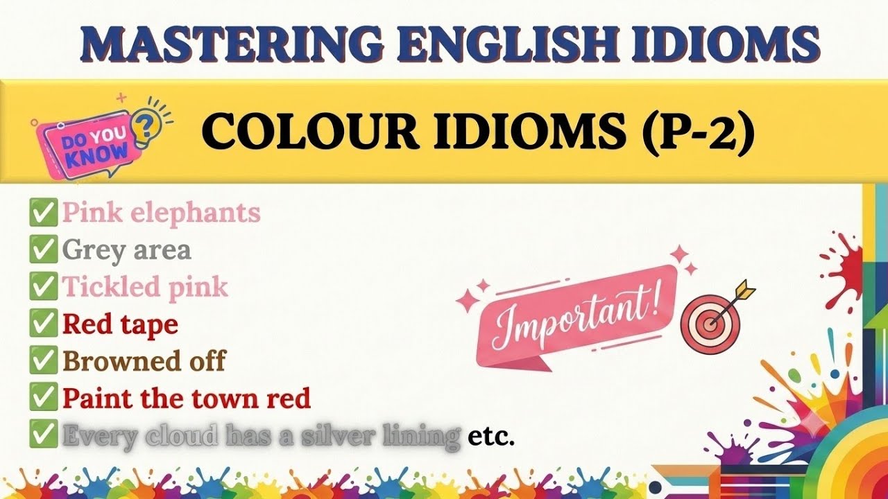 Colour Idioms | Mastering English Idioms | Part 5.