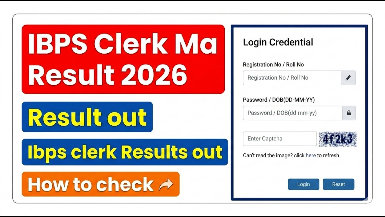 IBPS Clerk Mains Result 2026 out. | Ibps Clerk Result Out 2026 | How to chake ibps Clerk Result  26