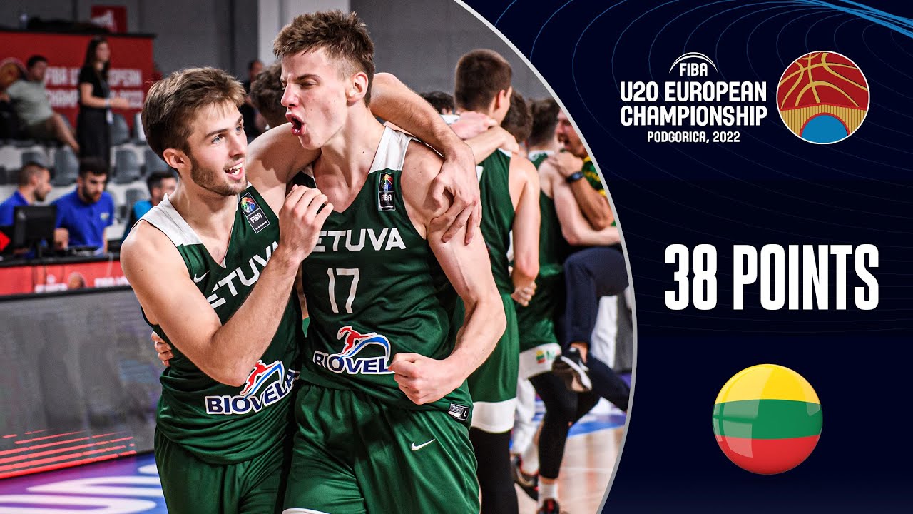 Outstanding performance: 38 Points by Rubstavicius! | Basketball Highlights | #FIBAU20Europe Men