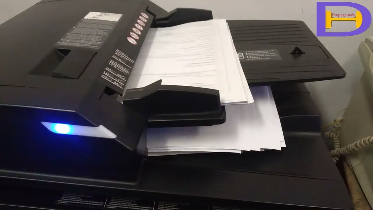 شرح عمل مسح ضوئي (scan) لمجموعة ورق من ماكينة التصوير توشيبا استوديو Toshiba Studio 3018A