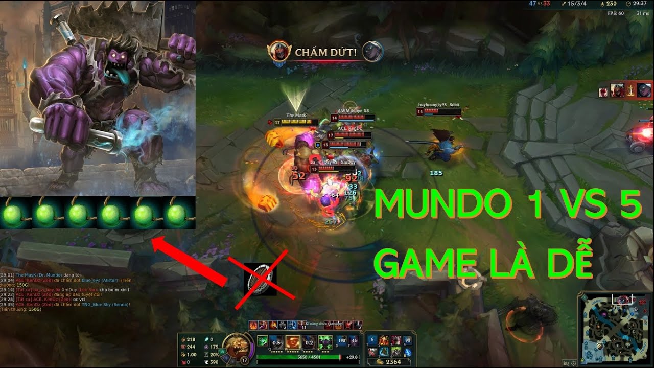 [LMHT] BỐ GI&Agrave; MUNDO C&Acirc;N TEAM 1 VS 5 CỰC GẮT VỚI LỐI L&Ecirc;N ĐỒ DỊ ! KH&Aacute;M PH&Aacute; GI&Aacute;O &Aacute;N MỚI C&Ugrave;NG OUSAY TV !
