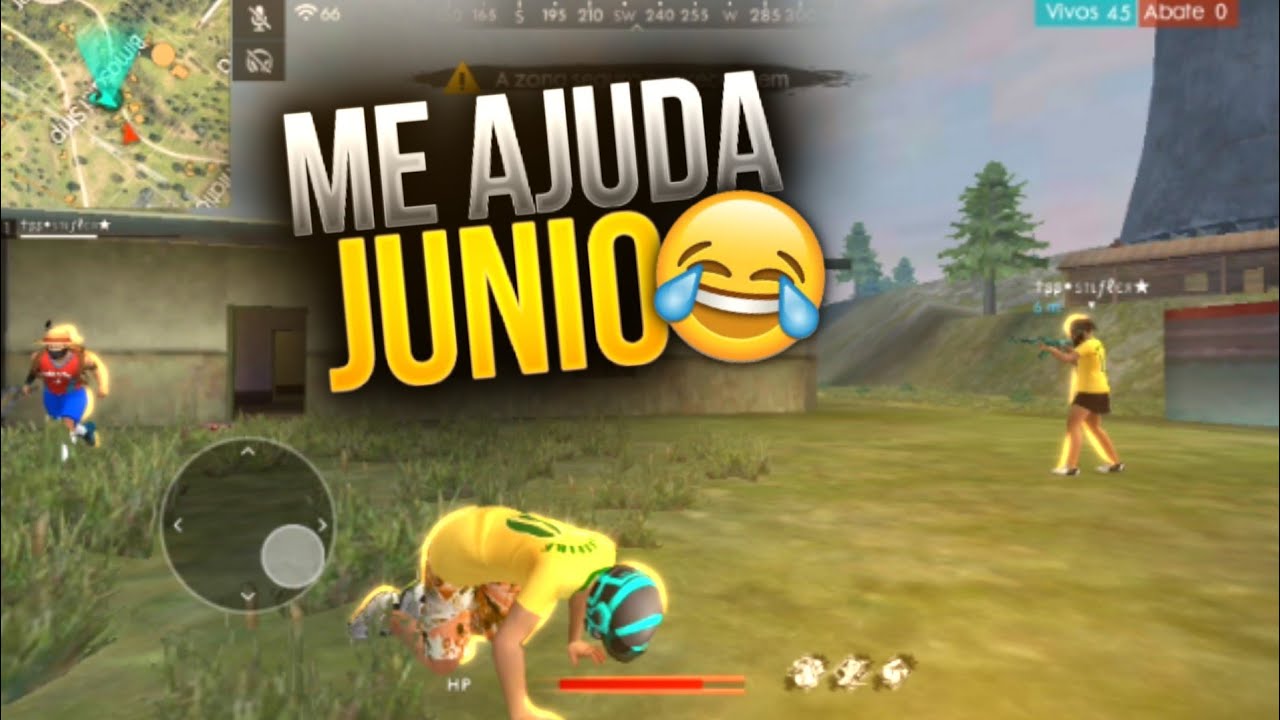 TENTE N&Atilde;O RIR , AJUDA JUNIU MAXO 😂 ELITE FF