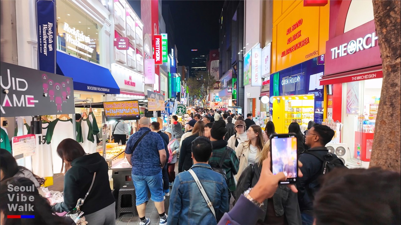 [4K Travel]  Myeongdong 명동 Shopping Street Walk | The Lively & Real Seoul Experience