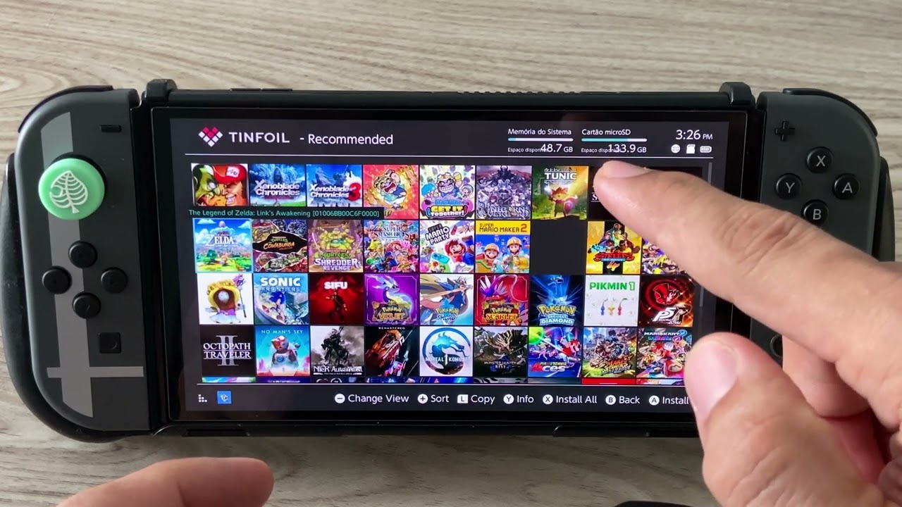 Baixar jogos pelo TINFOIL Nintendo Switch Oled modchip 2024