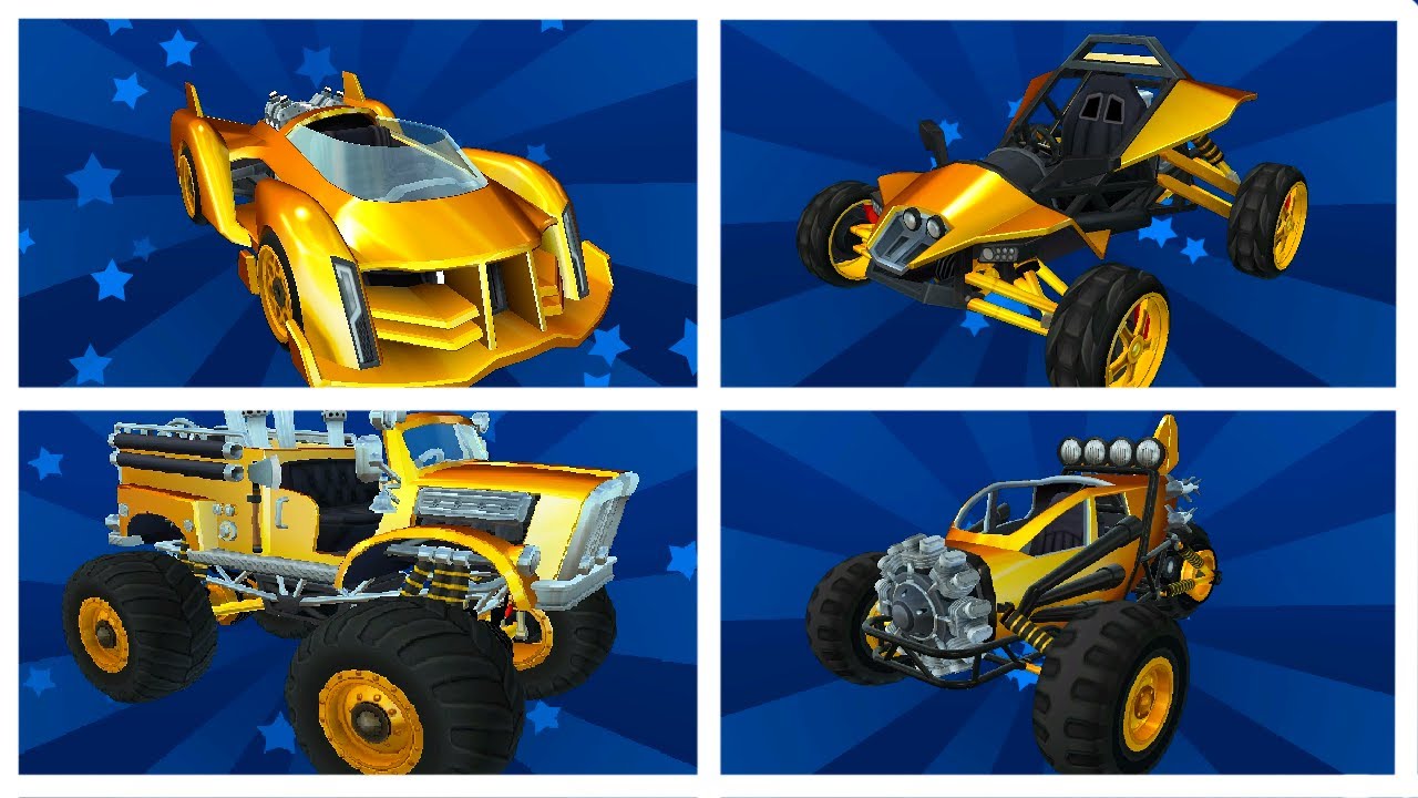 4 Gold Skins Titan Turbo Car | Beach Buggy Racing 2 IA