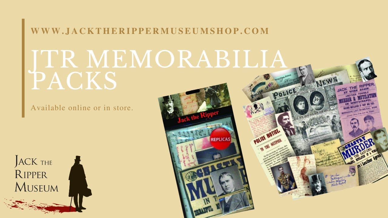 JTR Memorabilia packs & Top Trump Cards - Facebook Live recording - Jack The Ripper Museum, London