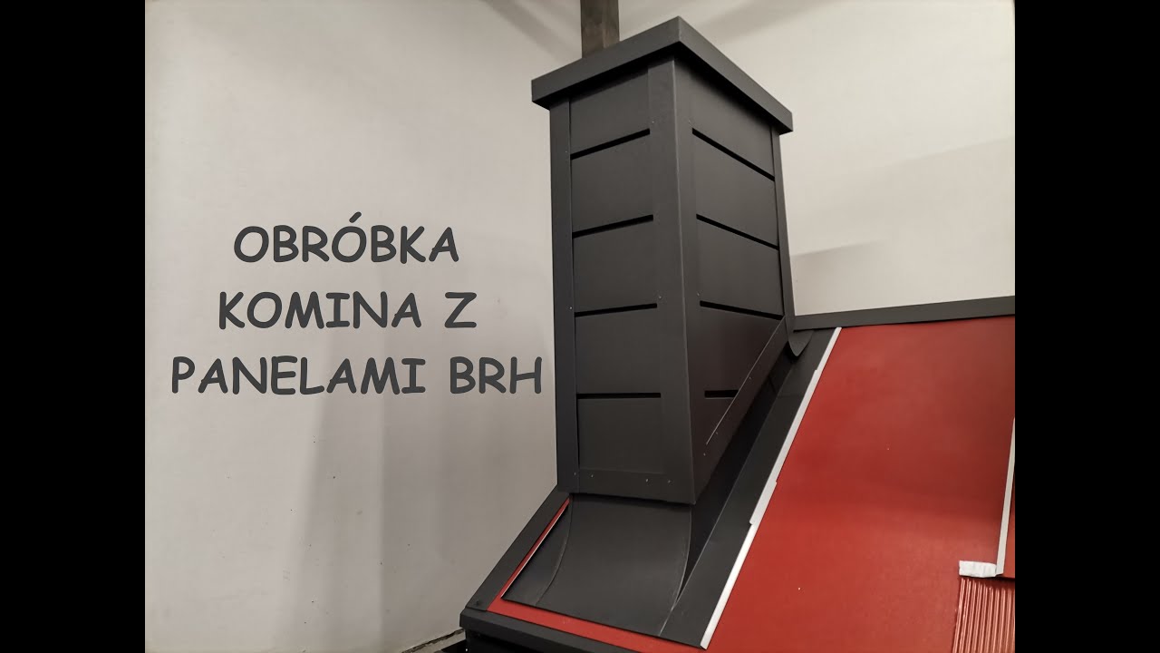 Obróbka komina z panelami BRH - Opierzenie z blachy na komin - Jak zamontować obróbki blacharskie