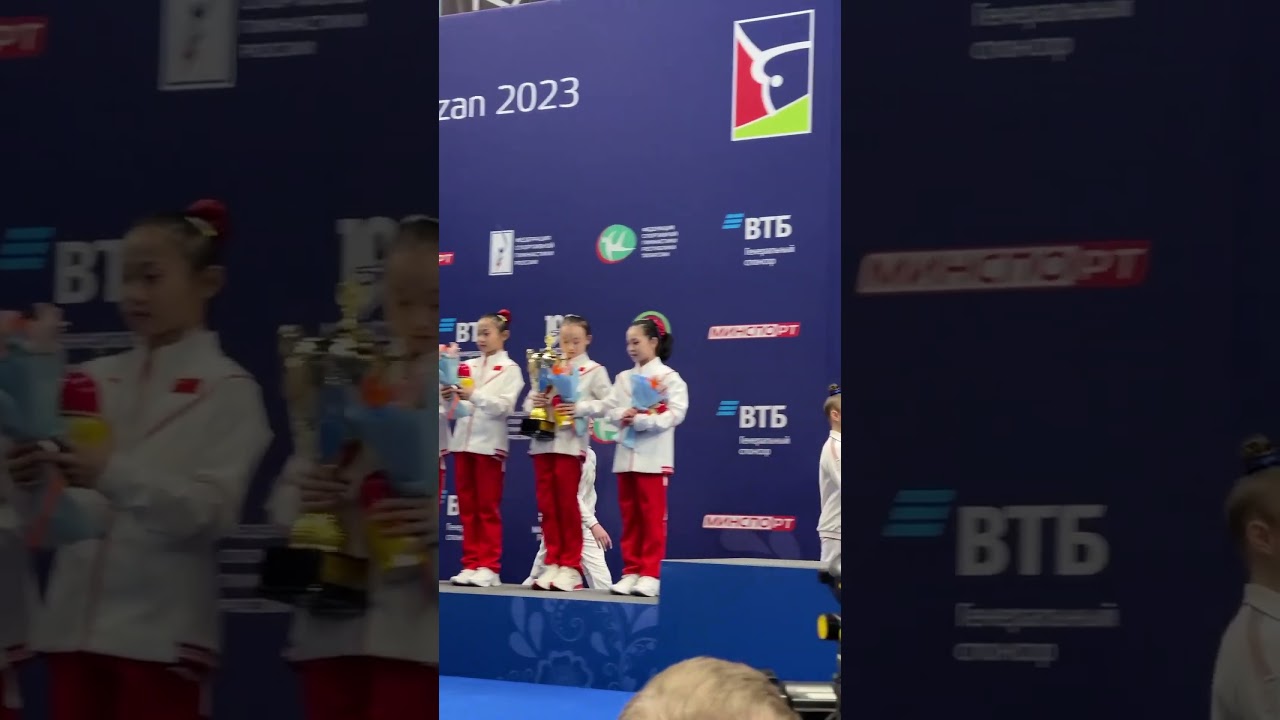 Victory ceremony team girls China vs Russia 2023