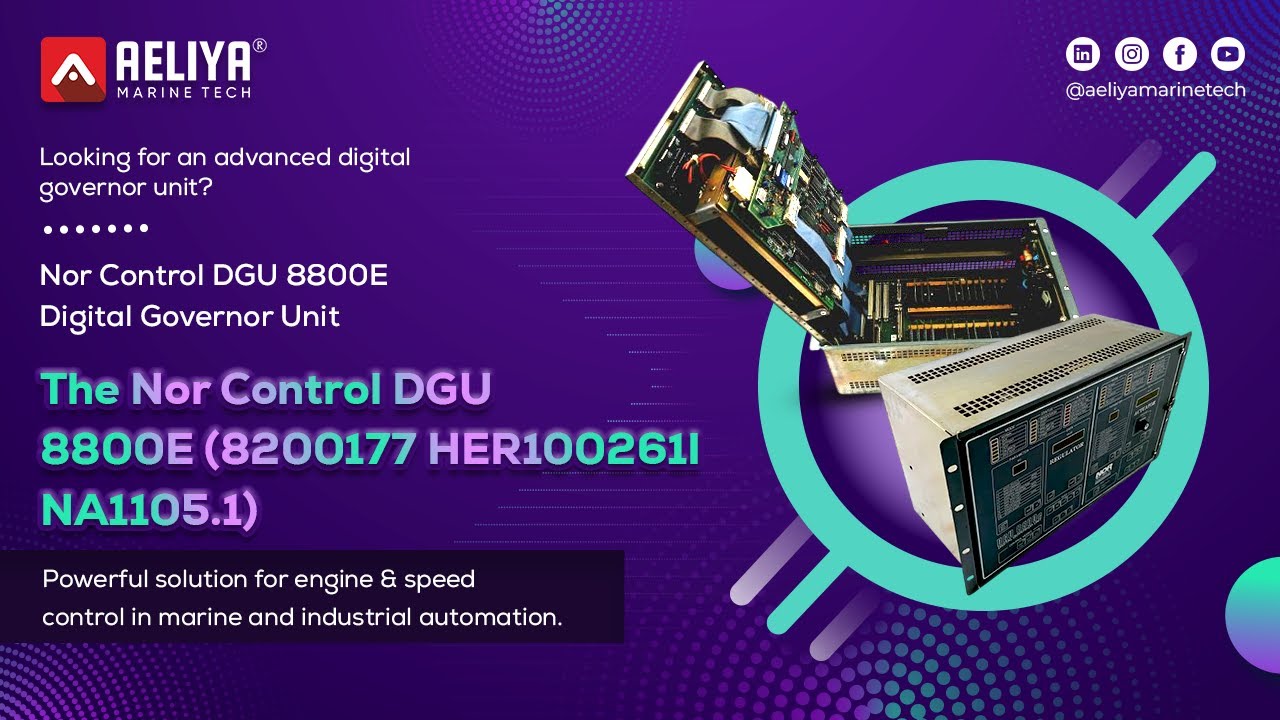 Nor Control DGU 8800E Digital Governor Unit ⚙️ | Model 8200177 HER100261I NA1105.1 🔧🔋