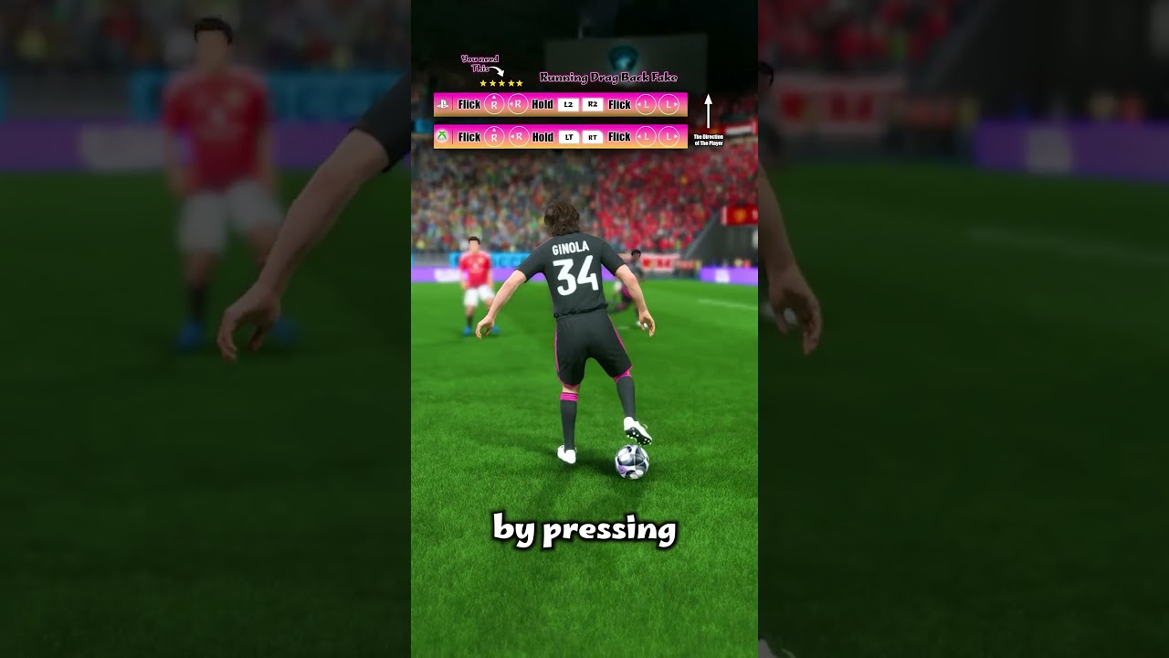 This is How to do Running Drag Back Fake Skill Move in FC 25 🔥 #fifa #fc25 #skillmoves