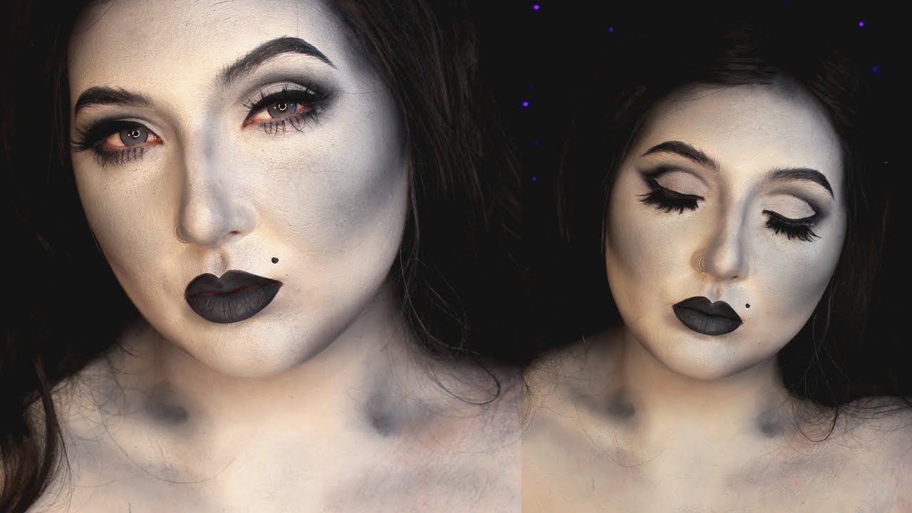 Haunting Beauty Grayscale Halloween Makeup Tutorial | Jordan Hanz