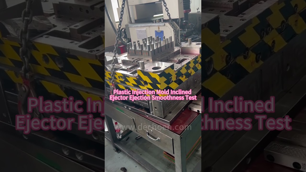 Plastic Injection Mold Inclined Ejector Ejection Smoothness Test. #mold #moldmaking #moldmaker