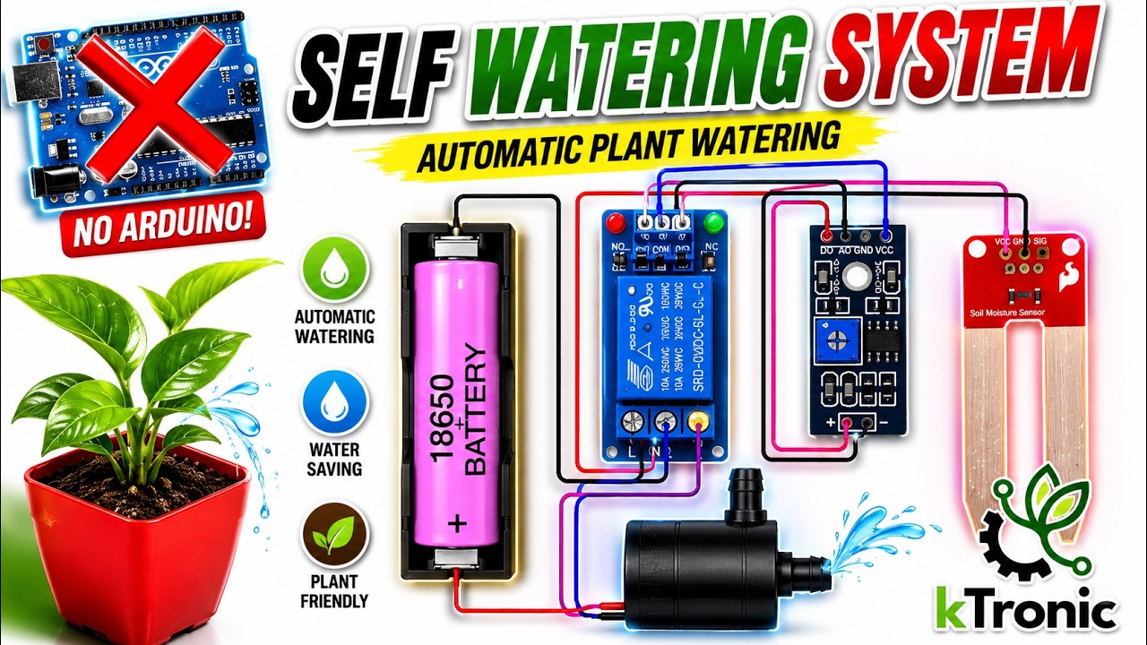 Simple Self Watering System | Smart Irrigation Without Arduino
