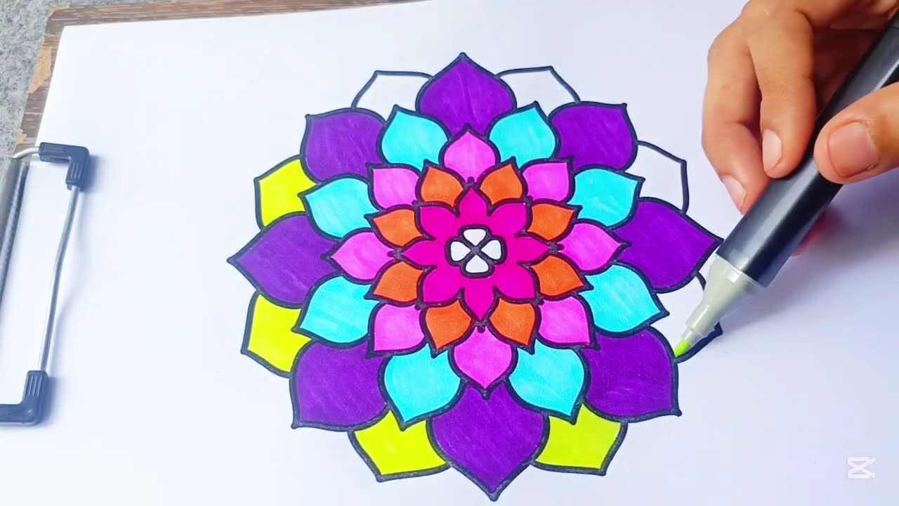 Relaxing Mandala Coloring | Stress Relief Through Art 🎨✨