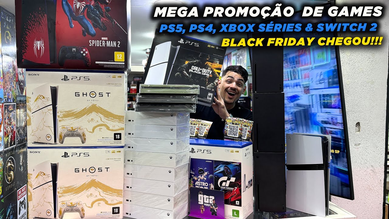 PS5, PS4, XBOX SÉRIES E SWITCH 2!!! MEGA PROMOÇÃO DE GAMES! BLACK FRIDAY CHEGOU - GTA GAMES