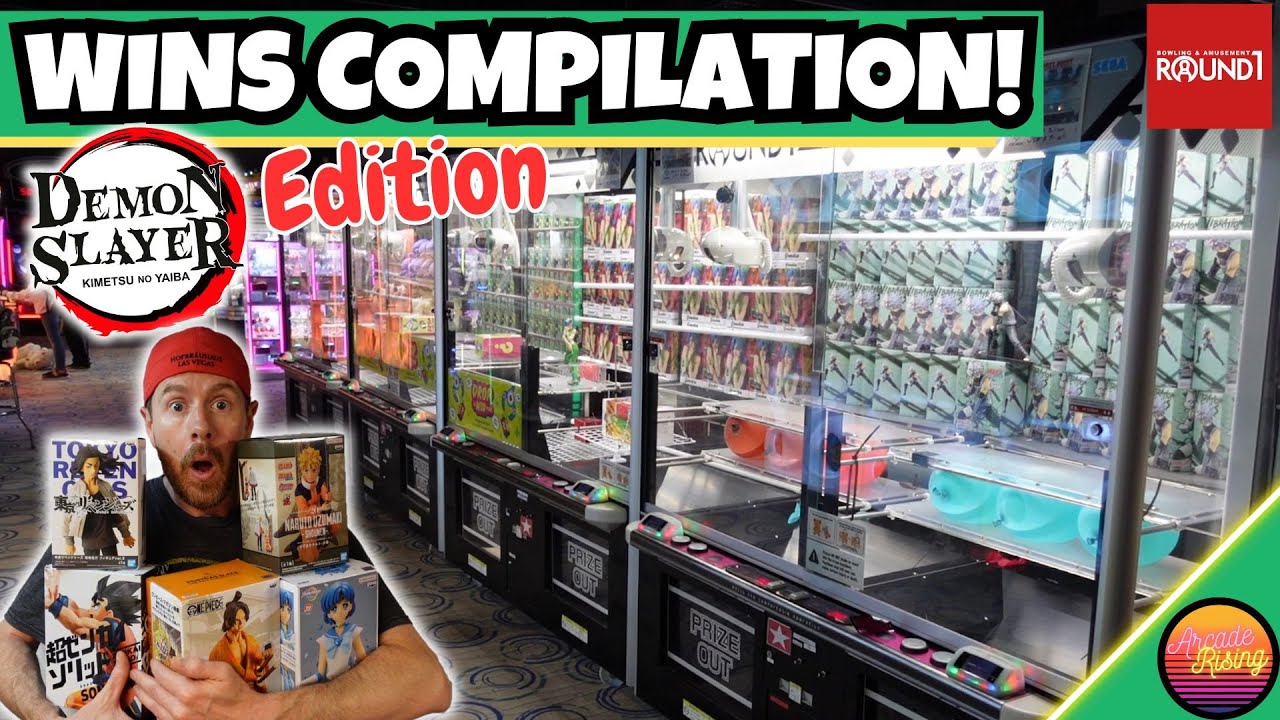 WINNING COMPILATION! Round 1 Claw Machine Wins: Demon Slayer Edition