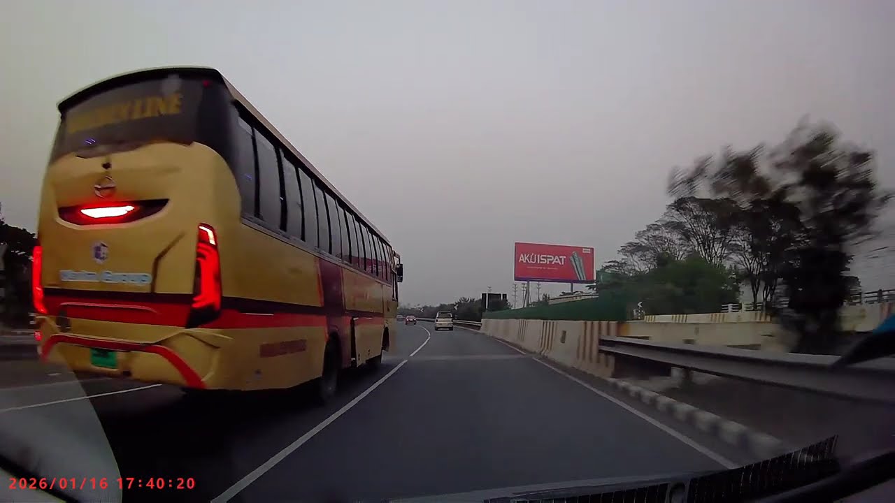 Sunset to Night Drive: Mawa to Jurain | Dhaka-Mawa Expressway | Jan 16, 2026