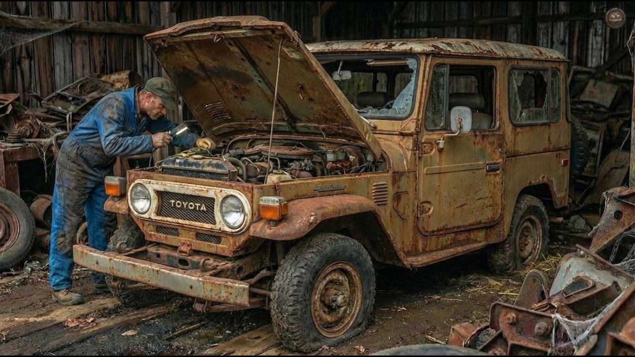 Asmr Car Restoration! Full Restoration of a Toyota FJ40 from Total Disrepair to Looking New
