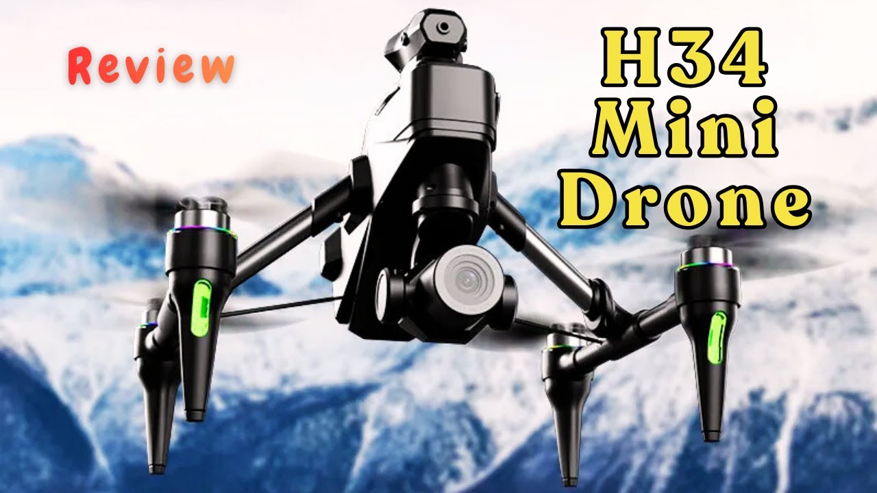 Мини-дрон H34 | Обзор дрона | Камера 4K, бесщеточный двигатель и система предотвращения столкнове...