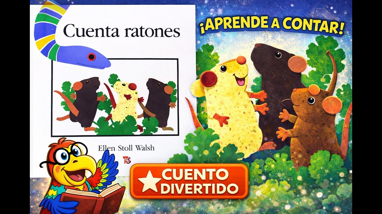 Counting Mice 🐭 Learn Numbers in Spanish | Cuenta ratones Storytime