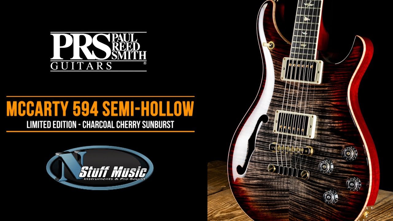 PRS McCarty 594 Semi-Hollow Limited Edition - Charcoal Cherry Sunburst