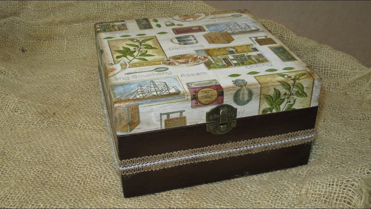 🌻Caja decorada con decoupage planchado - Myba.es🌻
