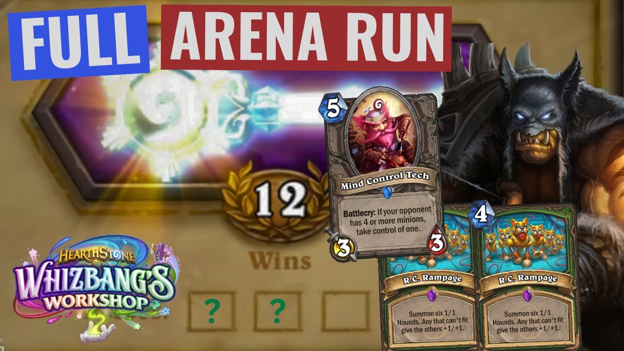MCT IS BACK AND BUFFED?!?! 12 Win Double RC Rampage Hunter - Hearthstone Whizbang Wild Arena