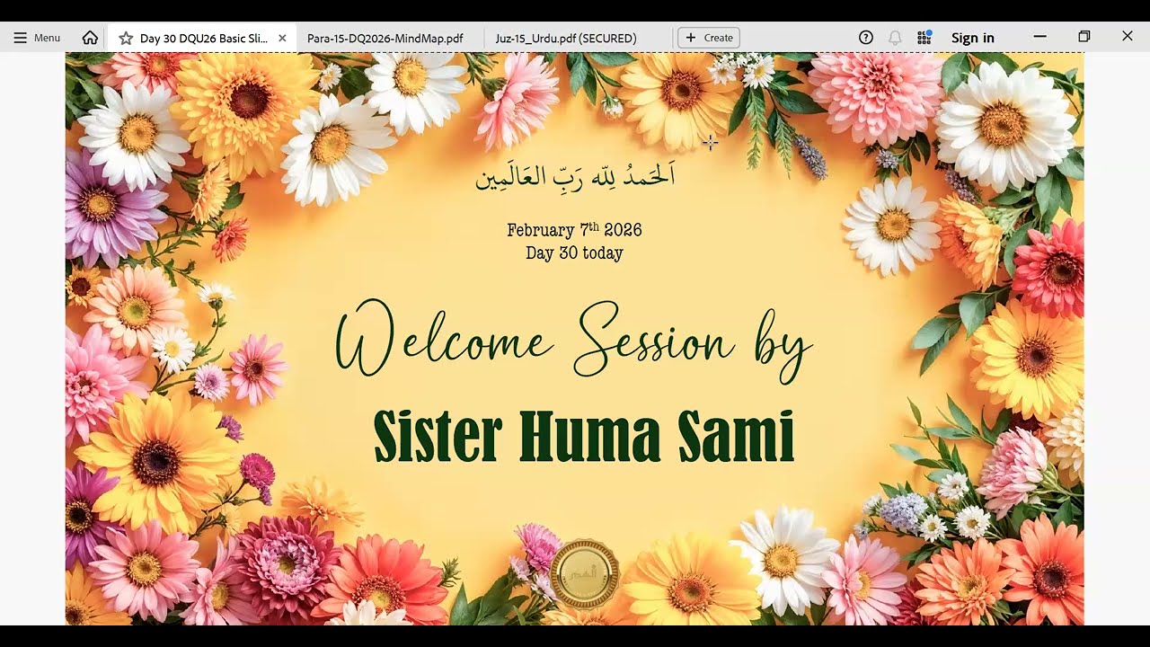 Ramadan Hifdh Day 30 Surah At-Tur February 7th ,2026