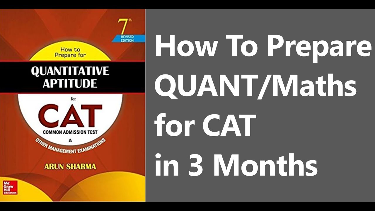 How To Prepare QUANT/Maths for CAT Exam in 3 Months