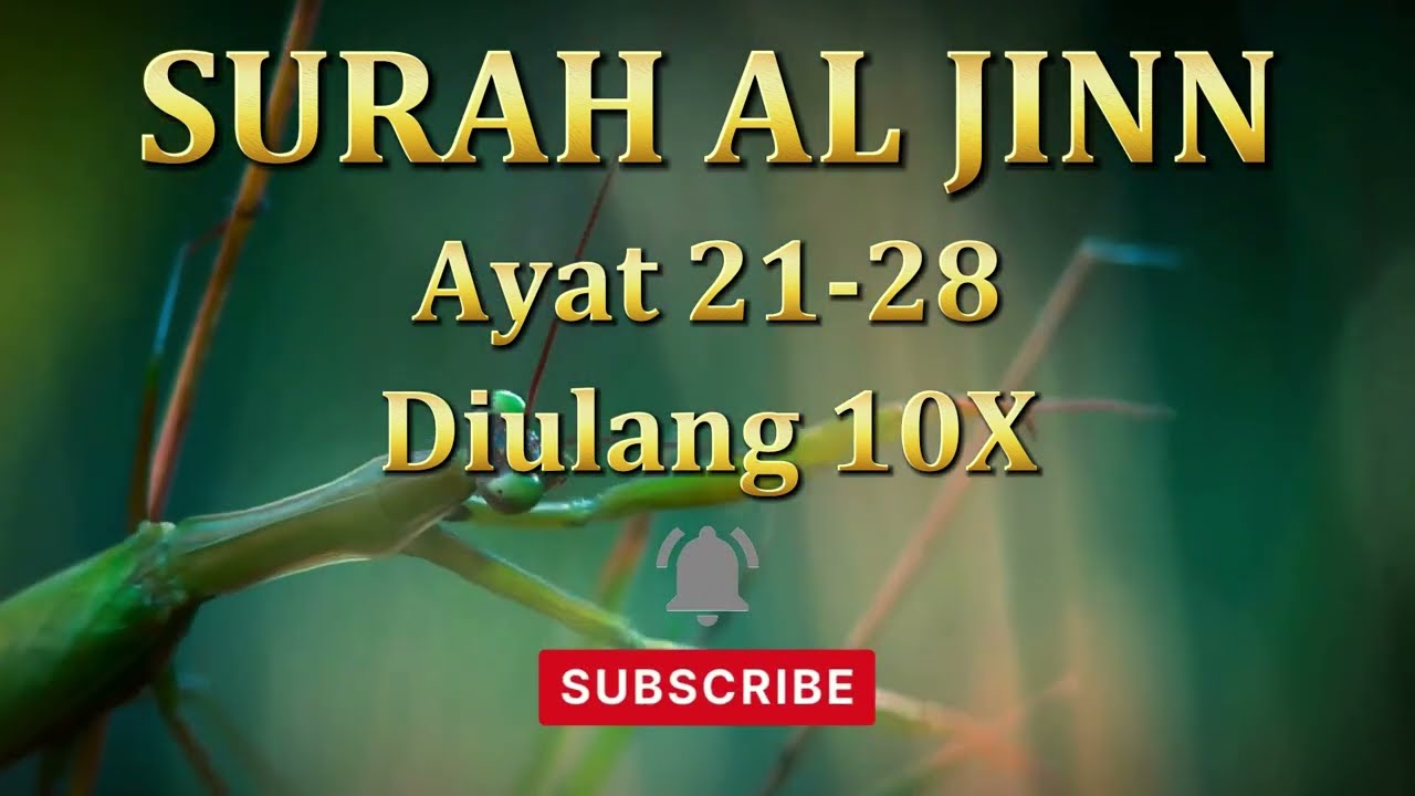 MUROTTAL SURAT AL JINN AYAT 21-28 METODE UMMI DIULANG 10X