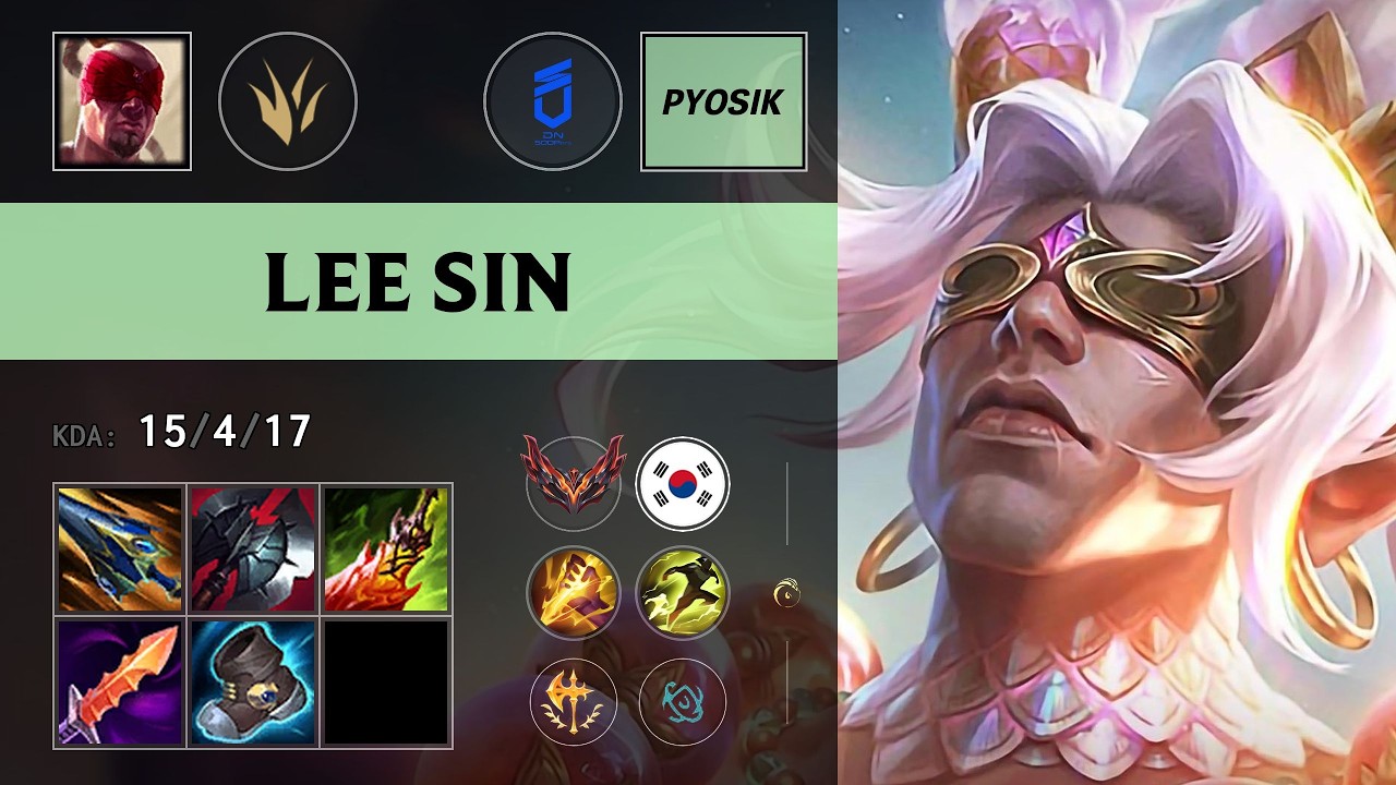 (DNS Pyosik) Lee Sin Jungle vs Ekko - KR Grandmaster Patch 26.13