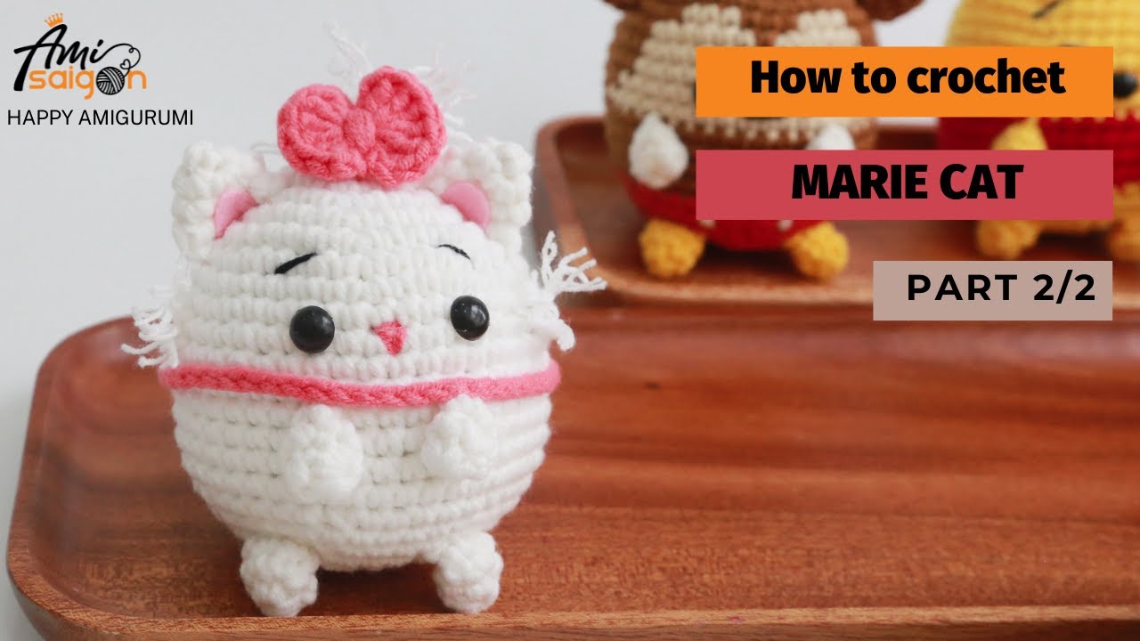 #021 | Amigurumi Marie Cat (2/2) | How To Crochet Amigurumi Characters | @AmivuiStudio