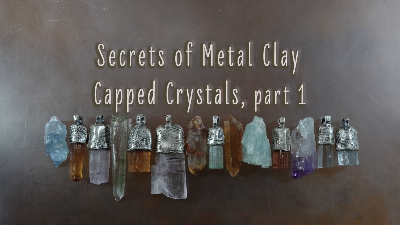 How to create perfect fitting fine silver precious metal clay capped crystals, part 1