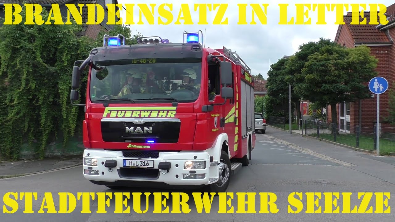 [ALARM FÜR DIE FEUERWEHR SEELZE] Einsatzfahrten FF LETTER + FF SEELZE zum BRANDEINSATZ