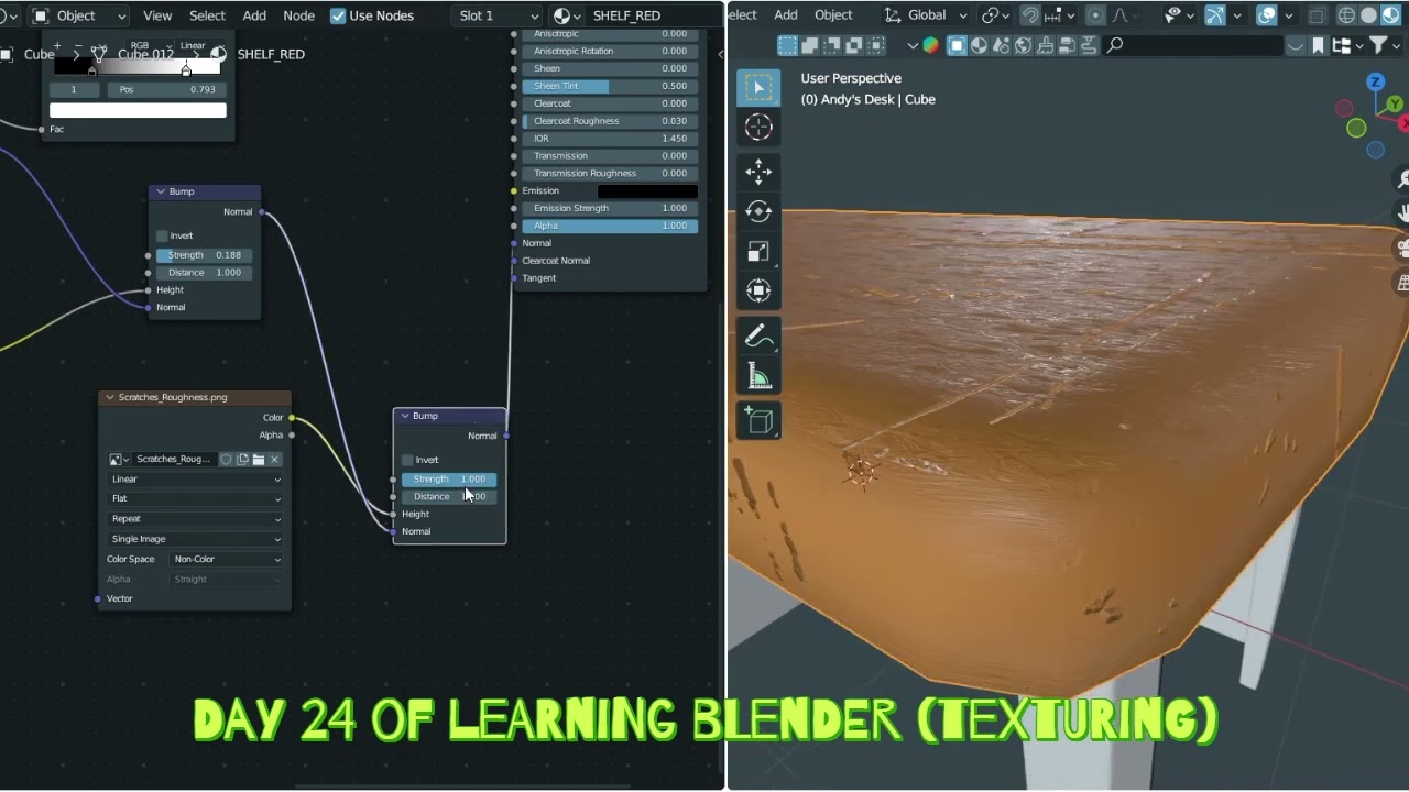 Texture in Blender .. #learningblender  #learningModeling #blender  | Maryam Animates