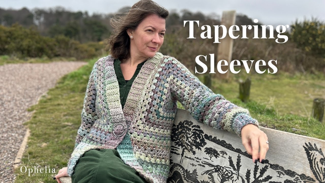 This Is How I Tapered The Sleeves // Easy Tapering sleeves with Granny Clusters Crochet