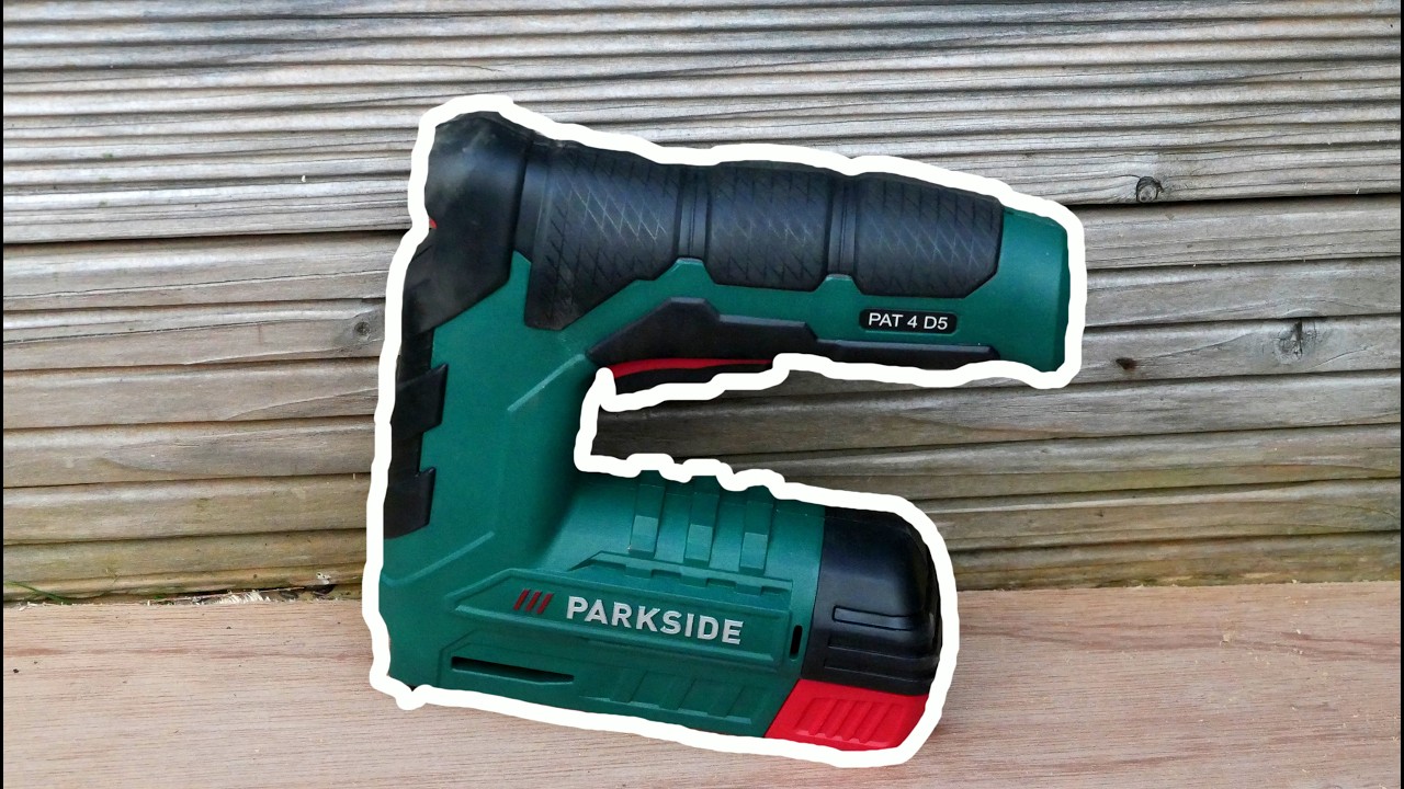 Nicht wie versprochen! Der kleine Parkside 4V Akkutacker. Daf&uuml;r braucht man keinen externen Akku
