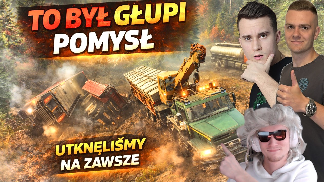 UTKNELIŚMY TAM NA ZAWSZE?🤯TO BYŁ GŁUPI POMYSŁ | SNOWRUNNER /MEGA KOLIZ, JANINA