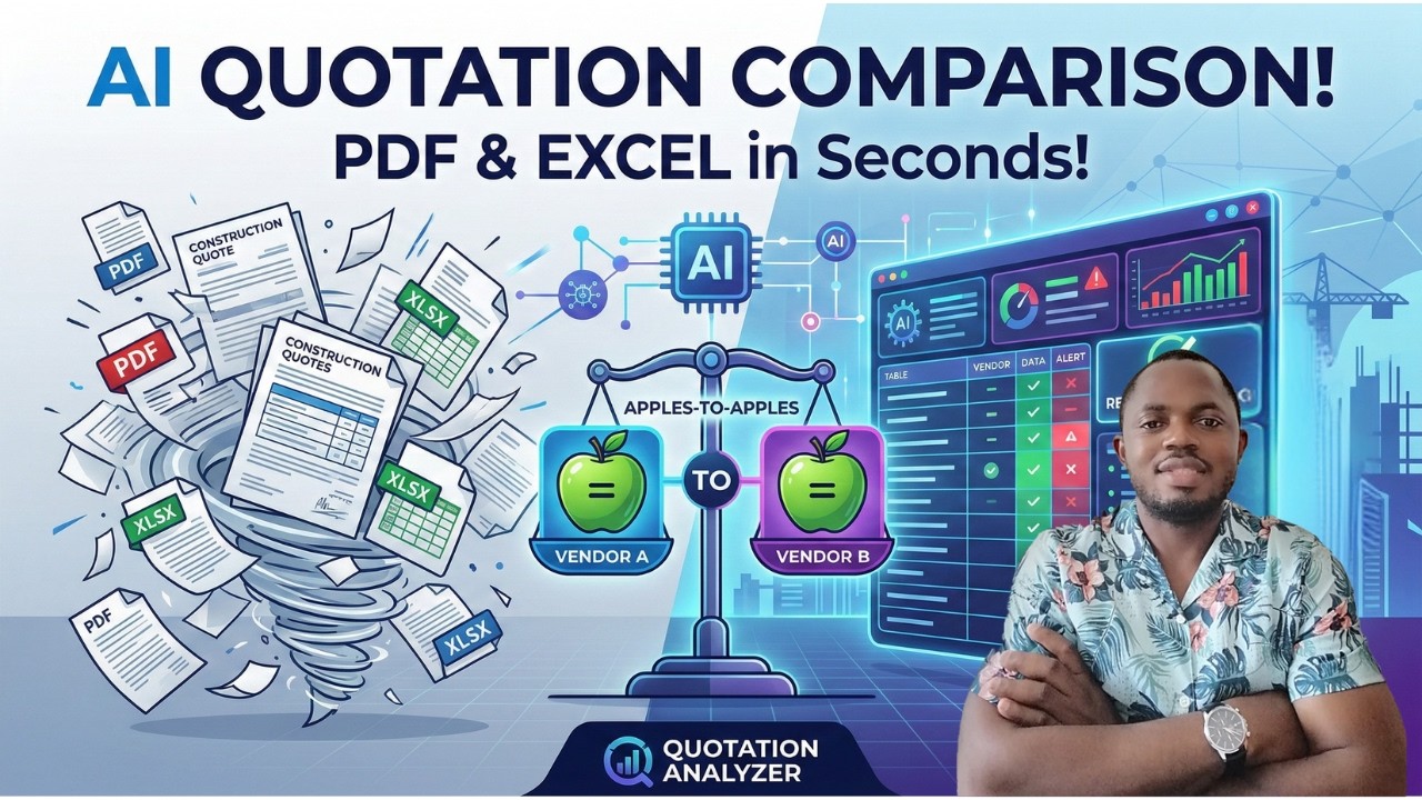 AI Quotation Comparison in SECONDS! | PDF & Excel Adjudication Tool for QS & PMs