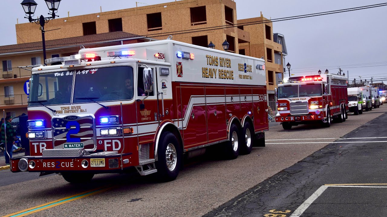 Lights And Sirens Fire Truck Parade - Seaside Heights St Patricks Day Parade 3-9-24