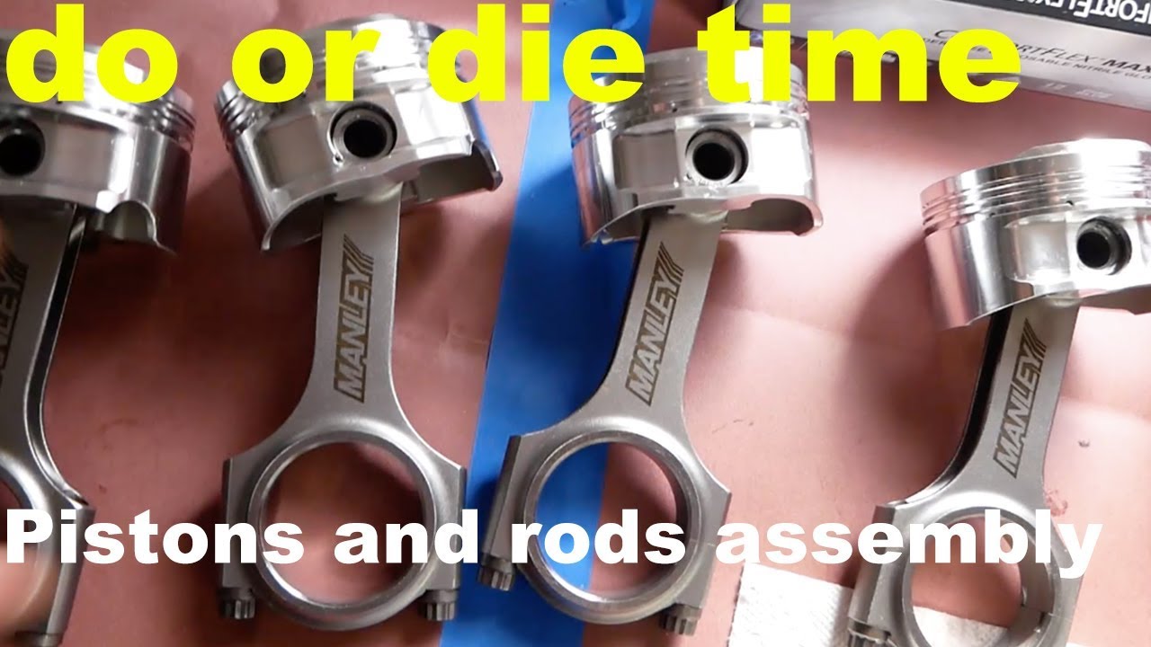 Piston and Rod assembly, Hope they fit!  : 500+hp RB25 engine build pt 11