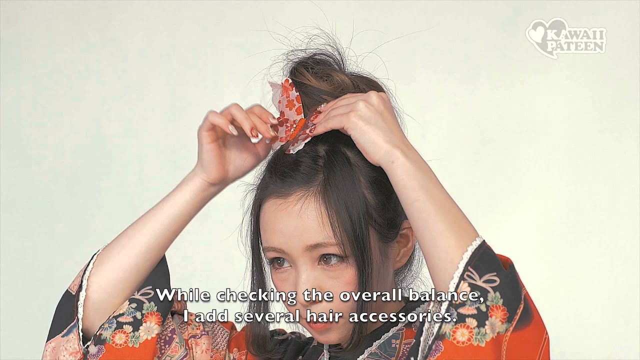 2 Kawaii HAIR STYLES "Long Hair" for Kimono by Japanese model Yui Minakata | 皆方由衣の着物に合うロングヘアアレンジ