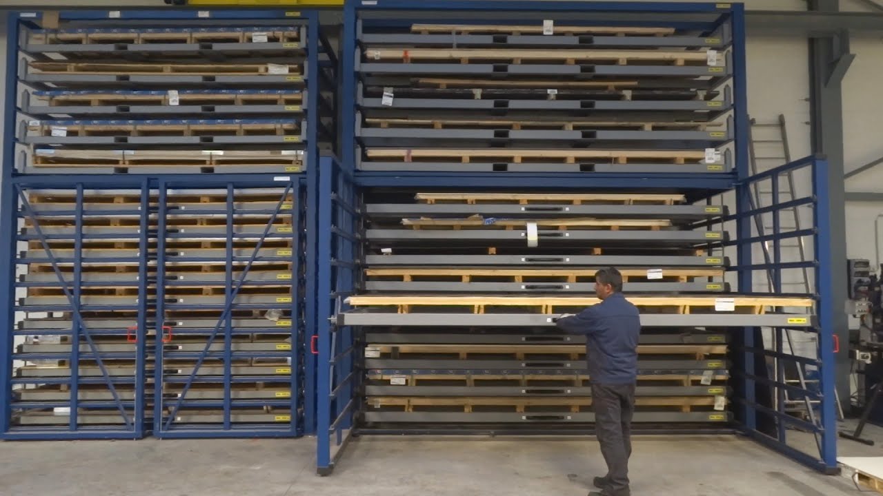 Sheet metal warehouse rack