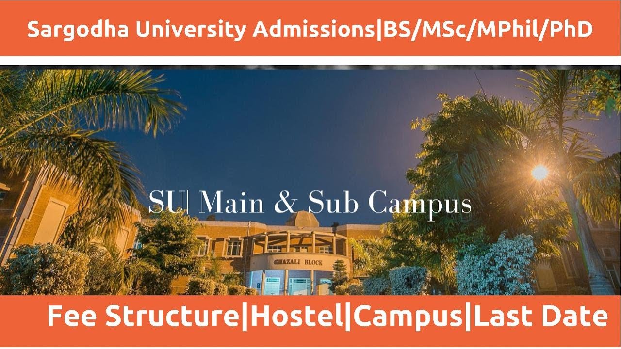 University of Sargodha Admission 2021 | Sargodha University | UOS