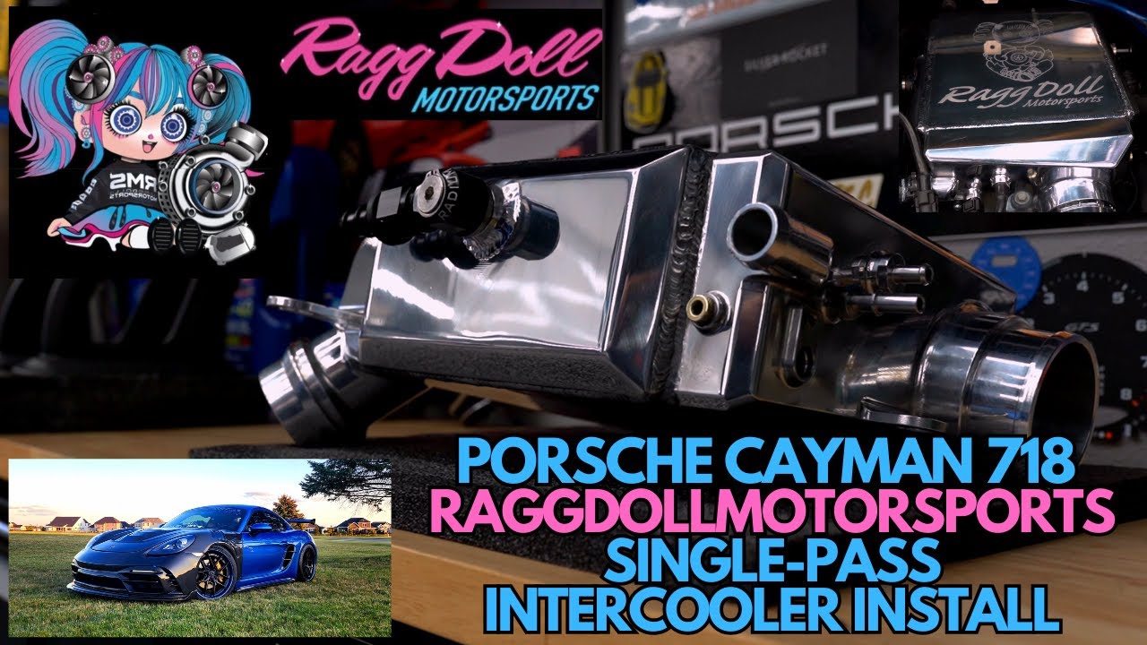 RaggDollMotorSports Single-Pass Intercooler Porsche Cayman718 for optimal cooling increased HP!