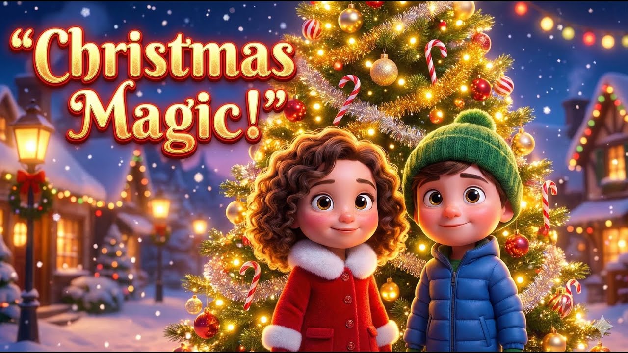Christmas song Rhyme | Cute Kids Story with Santa, Sparkles & Snow | 3D Pixar Animation for Kids”