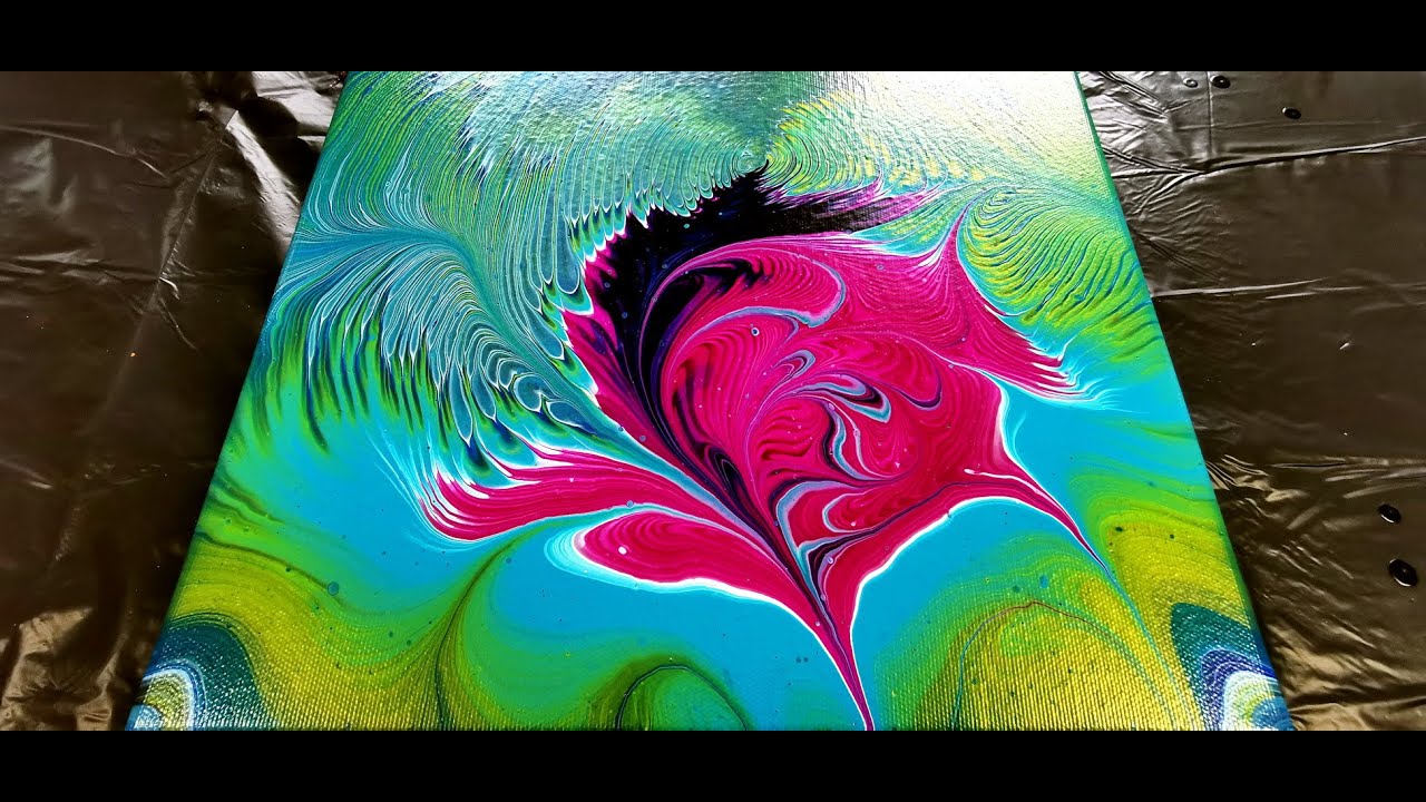 (516) Wrecked straight pour ~ Inspired by @MinaVillegasArt   ~ Acrylic pour painting